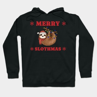 Merry Slothmas Christmas Lights Hoodie
